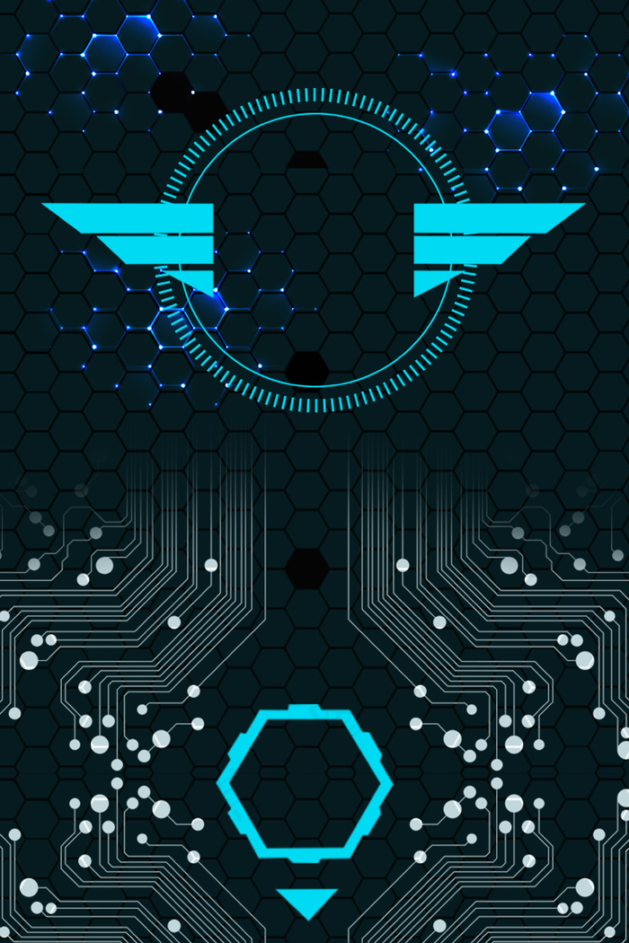 线条科技圆圈直线海报背景