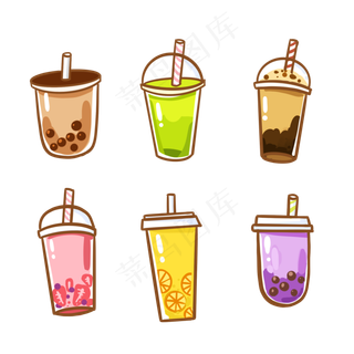 奶茶卡通可爱图标