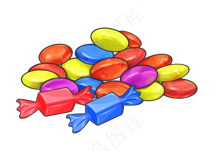 水果糖果棒棒糖