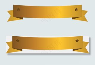 复古金色横幅矢量图,免抠元素