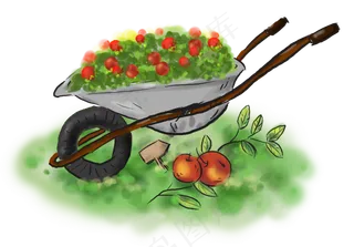 劳动节手绘种植秋收