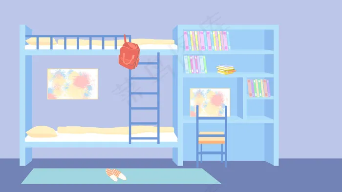 开学季之学生宿舍(2880X1620(DPI:300))psd模版下载