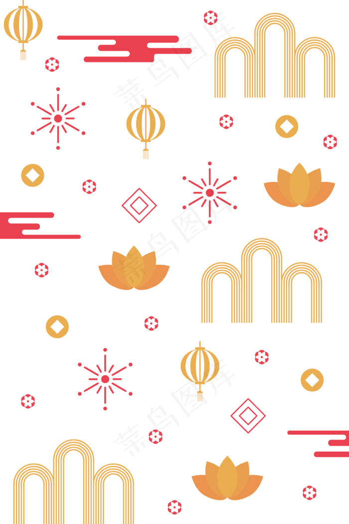 鼠年底纹,免抠元素(2900X2300(DPI:300))ai矢量模版下载