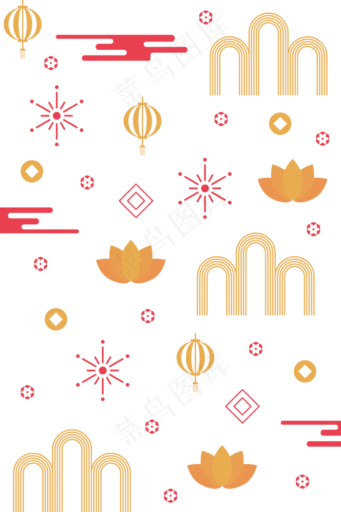 鼠年底纹,免抠元素(2900X2300(DPI:300))ai矢量模版下载