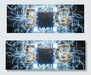 商务科技概念5G电子科幻技术