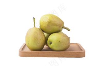 一盘新鲜美味大香梨,免抠元素