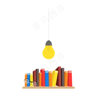 矢量手绘卡通书本,免抠元素