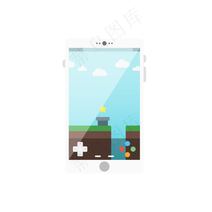 儿童节玩具游戏机矢量图