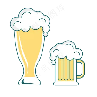 卡通可爱啤酒png,免抠元素