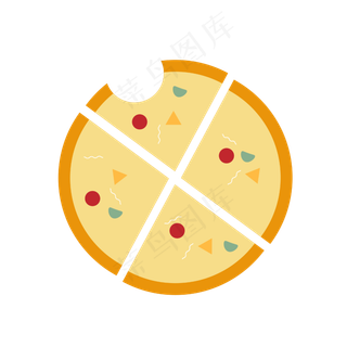 披萨食物简约图形装饰