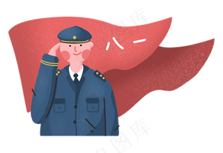 八一建军节敬礼的海军