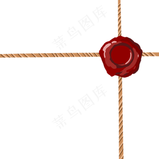 十字绳边框蜡印