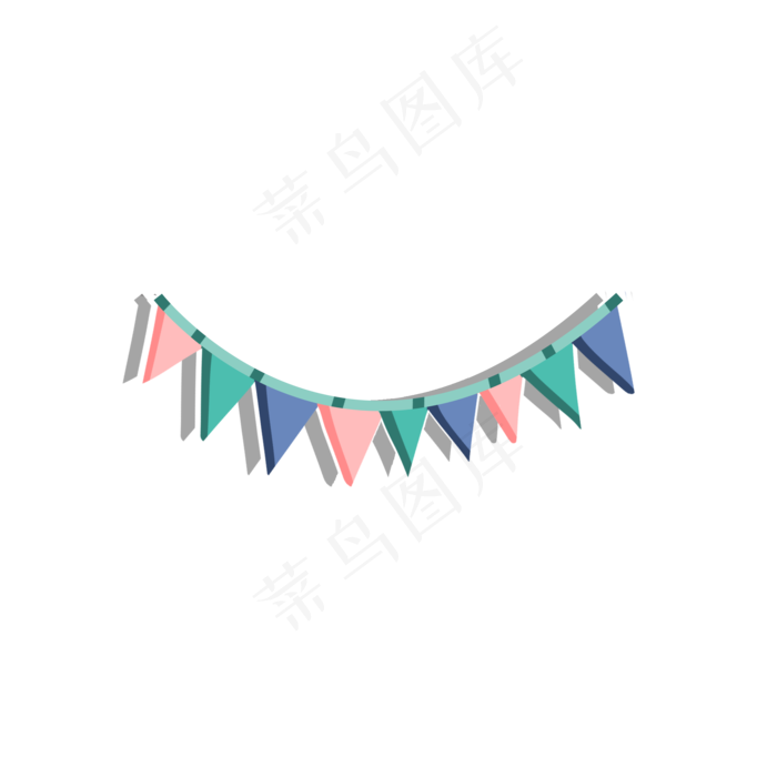 卡通儿童节彩旗