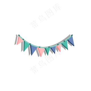 卡通儿童节彩旗