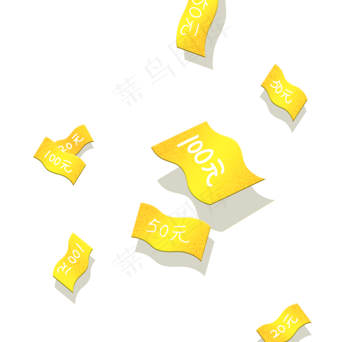 飘浮的优惠券(2000X2000(DPI:300))psd模版下载