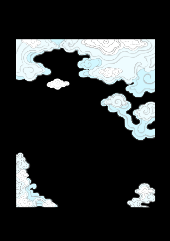 清明节水墨画唯美盛开的杏树一枝(2480X3508(DPI:300))psd模版下载