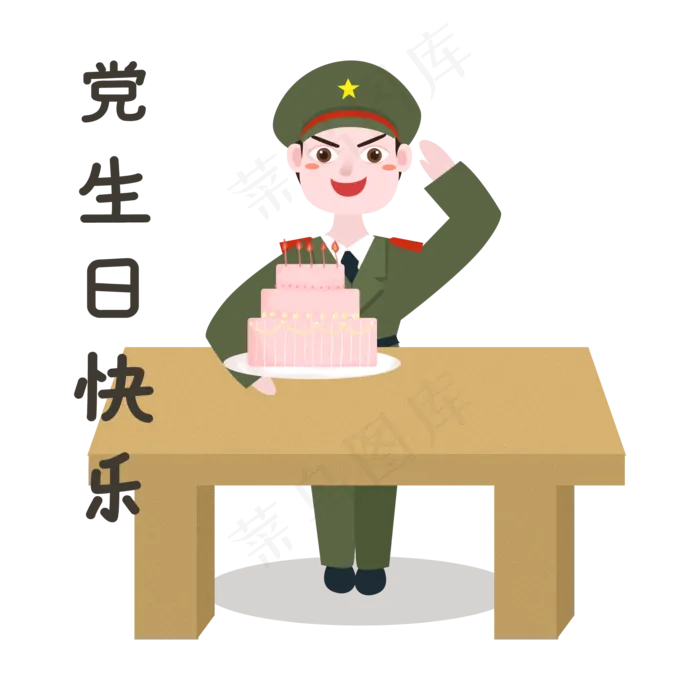 军人党生日快乐表情