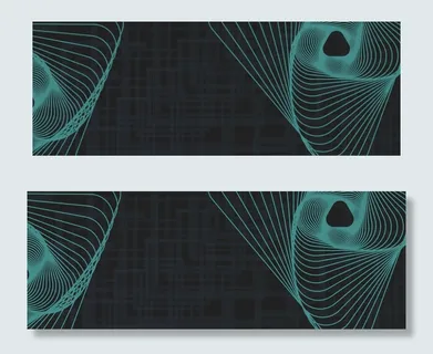 新款手机上新科技流动线条黑色banner