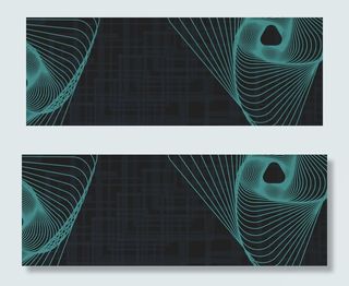 新款手机上新科技流动线条黑色banner