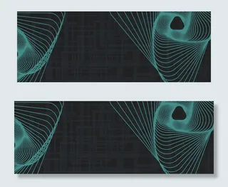 新款手机上新科技流动线条黑色banner