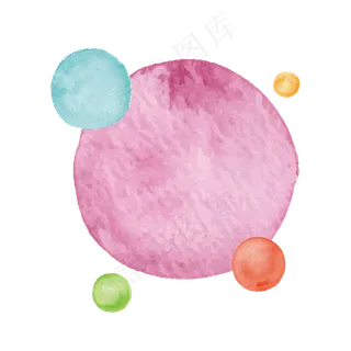 清新干净水彩边框标签