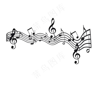 音乐五线谱装饰元素,免抠元素