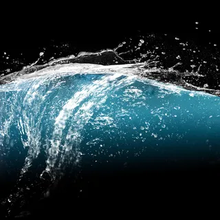 精美蓝色海水氧气气泡元素,免抠元素