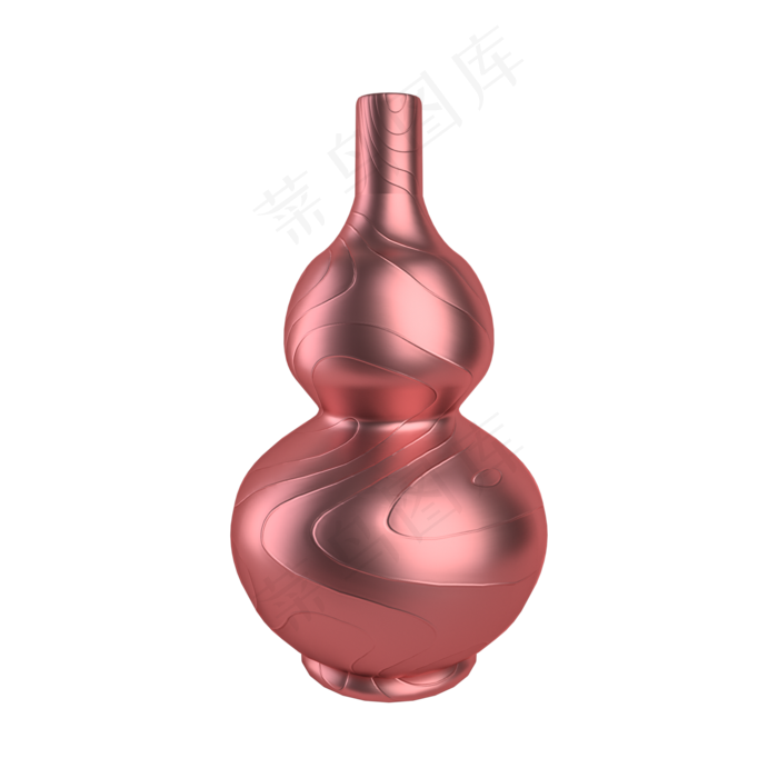 玫瑰金立体葫芦瓶装饰