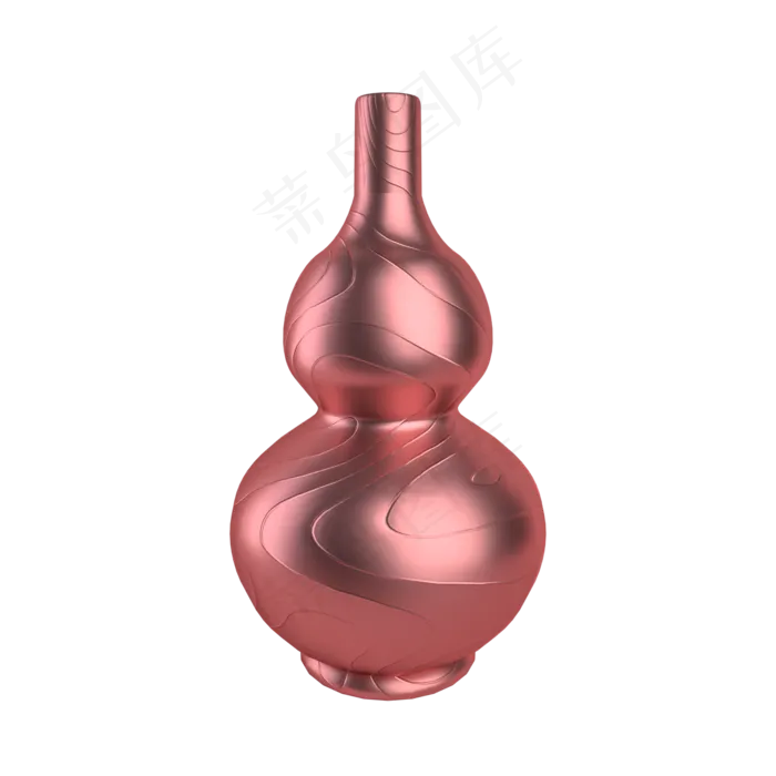 玫瑰金立体葫芦瓶装饰(2000X2000(DPI:300))psd模版下载