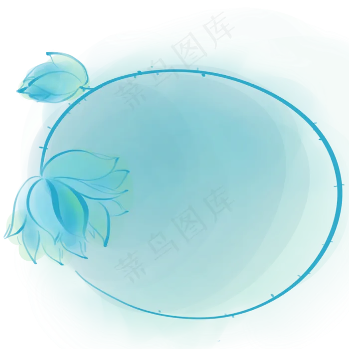 水墨莲花边框(2048X2048(DPI:132))psd模版下载
