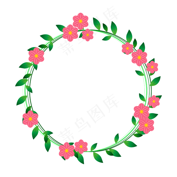 矢量免扣卡通花边画框