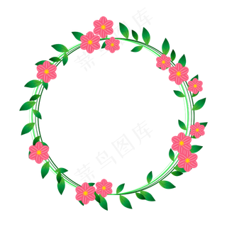 矢量免扣卡通花边画框