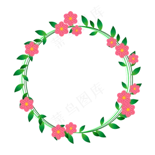 矢量免扣卡通花边画框