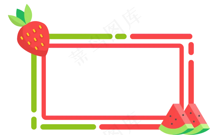 矢量卡通清新水果边框ai矢量模版下载