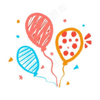可爱气球卡通儿童节手绘