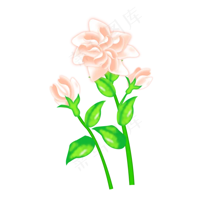 矢量卡通粉色的花朵(2000X2000(DPI:300))psd模版下载