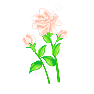 矢量卡通粉色的花朵