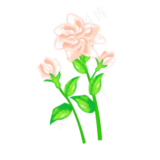 矢量卡通粉色的花朵