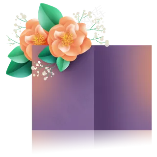 香槟色玫瑰花贺卡