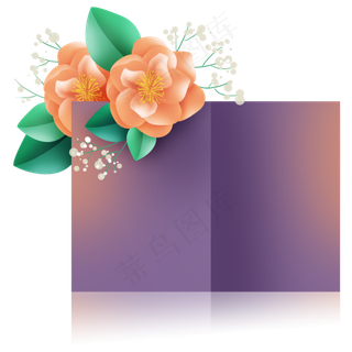 香槟色玫瑰花贺卡