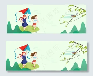 二十四节气春分文艺清新banner