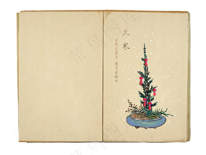 中国风大寒节气春节,免抠元素