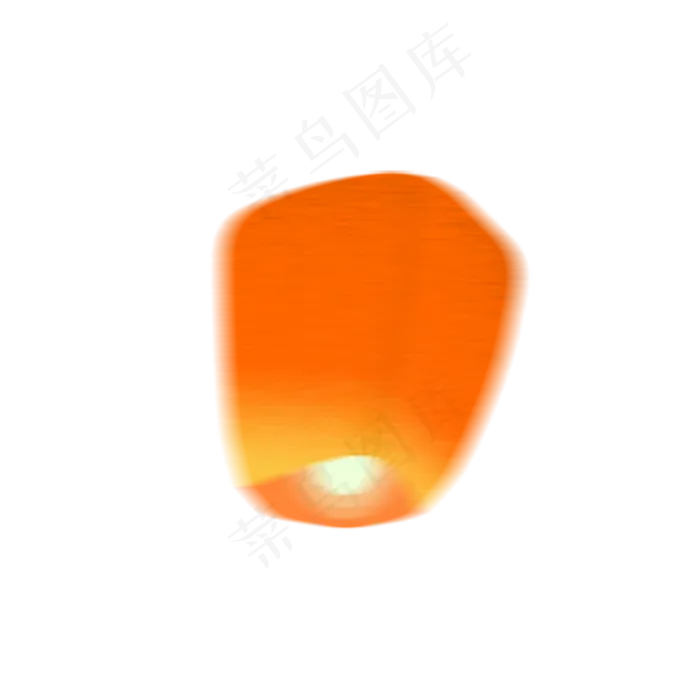 正月十五花灯节元宵节橘黄色孔明,免抠元素(2000X2000(DPI:72))psd模版下载