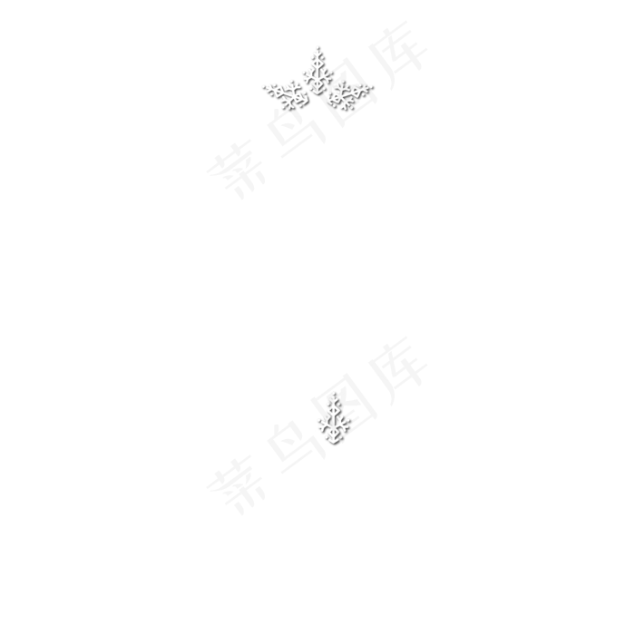 立冬节气白色冷淡风治愈系钻石雪花简约风PNG素材