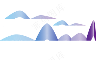 矢量线条科技感山
