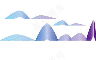 矢量线条科技感山