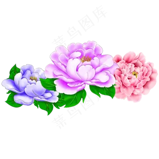 简约中国风彩色水墨花卉