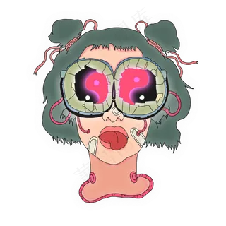 赛博朋克未来女战士国潮