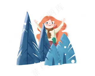 冬季打雪仗免扣素材,免抠元素