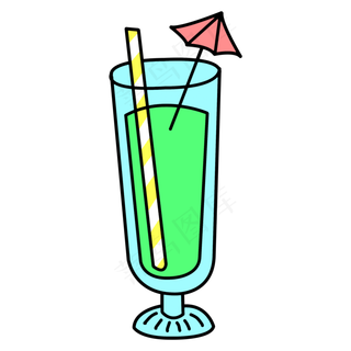 绿色饮料水免抠图